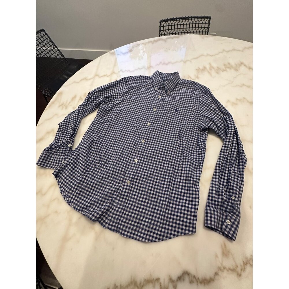 Ralph Lauren Classic Fit Performance Gingham Shirt - Blue/White L